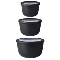 Set de 3 bols hauts Cirqula Nordic Black 500ml, 1000ml, 2000ml Mepal