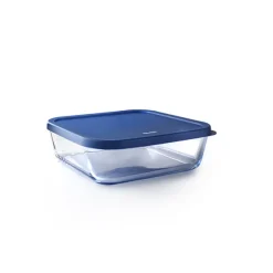 Set de 3 boîtes carrées en verre Ibili