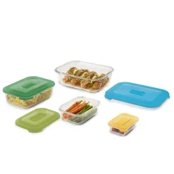 Set de 4 boîtes en verre Net Glass Storage Joseph Joseph