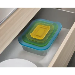 Set de 4 boîtes en verre Net Glass Storage Joseph Joseph