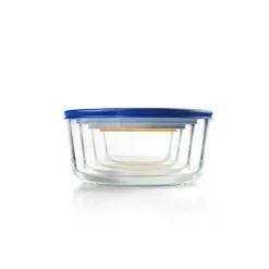 Set de 4 boîtes rondes en verre Ibili