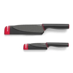 Set de 2 couteaux Chef et Office et fourreaux aiguiseurs céramique Joseph Joseph