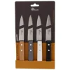 Set de 4 couteaux d'office 9 cm manches en bois de pin Pradel Excellence