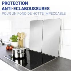 Set de 2 couvres plaques argent 30 x 52 cm Wenko by Maximex