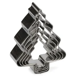 Set de 5 emporte-pièces sapin inox Patisse
