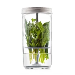 Set de préservation pour herbes en verre et silicone 1 L Kilner