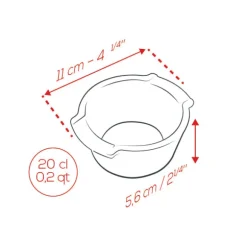 Set de 2 ramequins en céramique 11 cm Appolia ardoise Peugeot