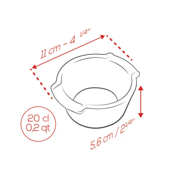 Set de 2 ramequins en céramique 11 cm Appolia ardoise Peugeot