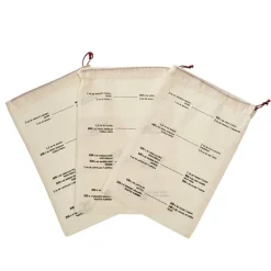 Set de 3 sacs coton gradués Elicuisine