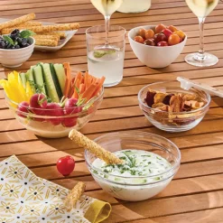 Set de 3 saladiers en verre avec couvercle Mathon
