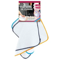 Set de 3 torchons de cuisine 45 x 60 cm