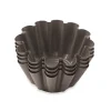 Set 4 moules briochettes acier revêtu 13 cm Mathon