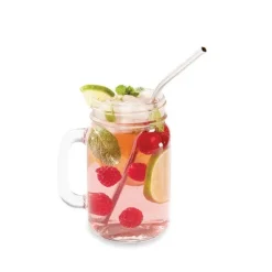 Set 6 pailles courbées en inox 21 cm Mathon
