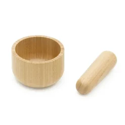 Set pilon et mortier bambou Pebbly
