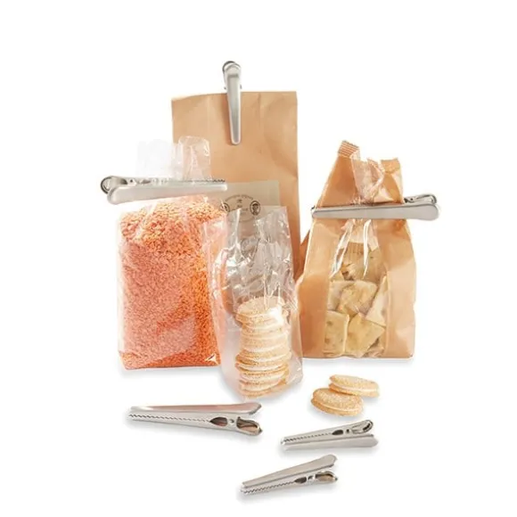 Set 6 pinces à sachet en inox 8 et 11,5 cm Mathon
