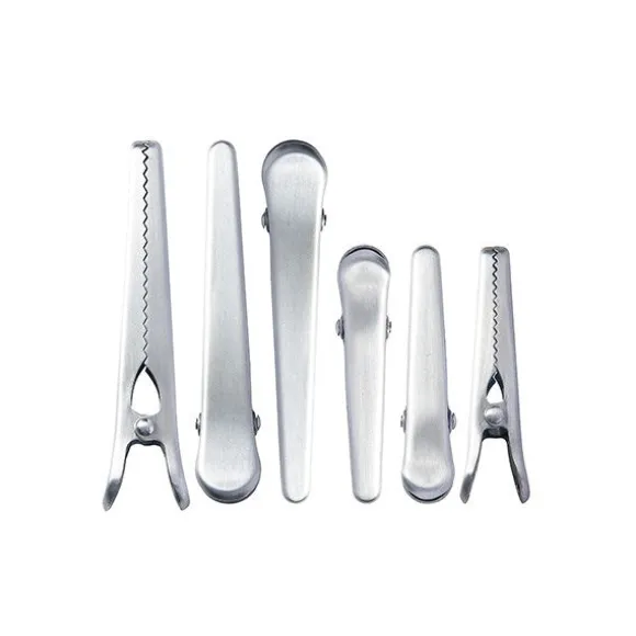Set 6 pinces à sachet en inox 8 et 11,5 cm Mathon