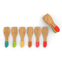 Set 6 spatules à raclette bambou Pebbly