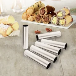 Set 6 tubes en inox 12,5 cm Mathon