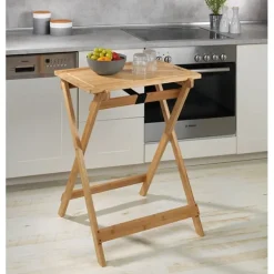 Table pliante avec plateau amovible Lugo en bambou Wenko by Maximex