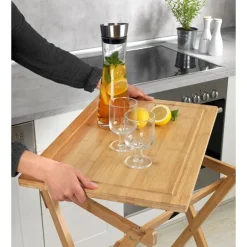 Table pliante avec plateau amovible Lugo en bambou Wenko by Maximex