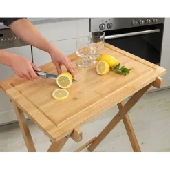 Table pliante avec plateau amovible Lugo en bambou Wenko by Maximex