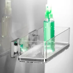Étagère murale en acier inox Vacuum-Loc® Quadro Wenko by Maximex