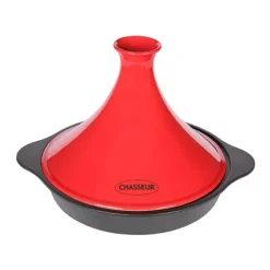 Tajine en fonte 24 cm rouge Chasseur