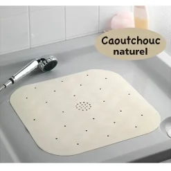 Tapis anti-dérapant douche caoutchouc naturel Wenko by Maximex