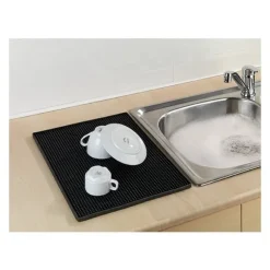 Tapis égouttoir silicone noir 40 cm Wenko by Maximex