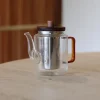 Théière Karl en verre borosilicate anse ambrée 550 ml Ogo