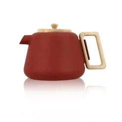 Théière Viggo en fonte et bois d'hévéa 1 L paprika Ogo
