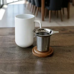 Tisanière mug Juliet en grès blanc 475 ml Ogo