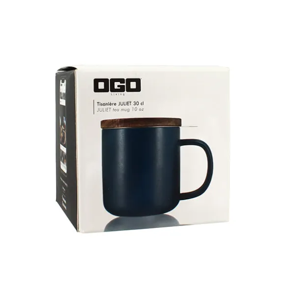 Tisanière mug Juliet en grès bleu 300 ml Ogo
