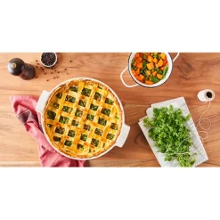 Tourtière céramique Appolia écru 28 cm Peugeot