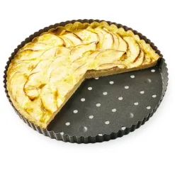 Tourtière perforée acier revêtu antiadhérent 30 cm Mathon