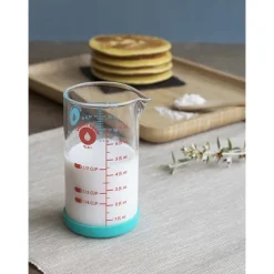 Verre doseur en verre avec silicone 200 ml Pebbly