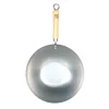 Wok fond plat 30 cm tôle acier blanche Be a Wok Star