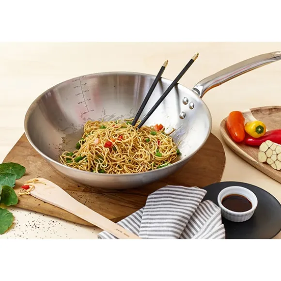 Wok tout inox Alchimy 32 cm De Buyer