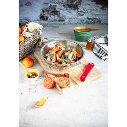 Wok tout inox Casteline sans manche 28 cm Cristel
