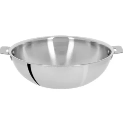 Wok tout inox Casteline sans manche 30 cm Cristel